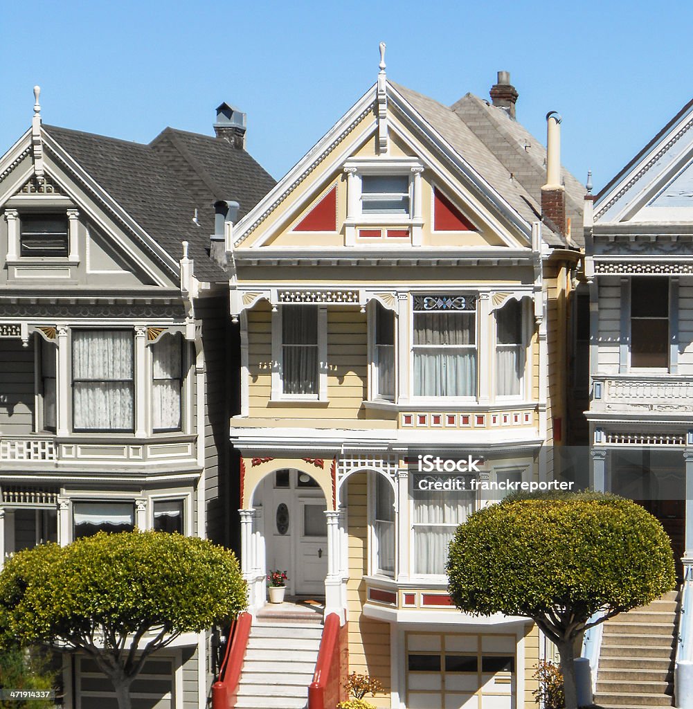 Dames peintes à Alamo Square-San Francisco - Photo de Architecture libre de droits