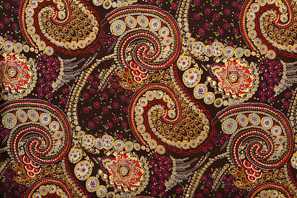 istock 19th Century Antique Paisley  Fabric 471914345
