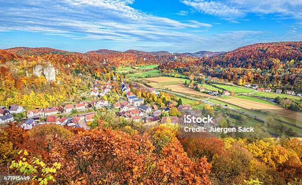 Beautiful Franconian Autumn Landscape In The Wiesenttal Germany Stock Photo - Download Image Now