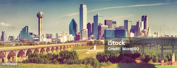 Dallas Downtown Skyline Panoramic Stock Photo - Download Image Now - Dallas - Texas, Day, Urban Skyline