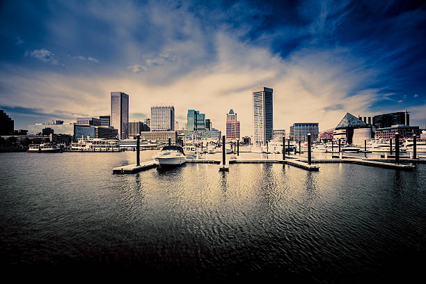 Baltimore waterfront in USA