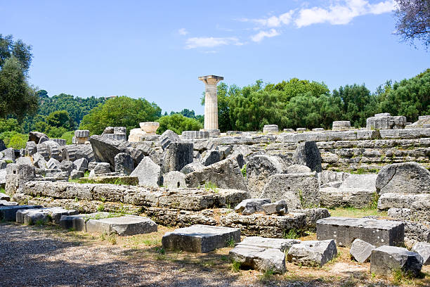 istock Building remains at ancient Olimpia archaeological site in Greece 471917062