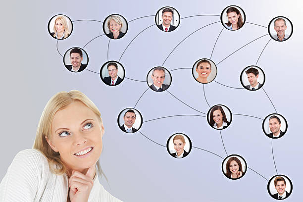 istock Businesswoman Looking At Team Connected Together 471917374