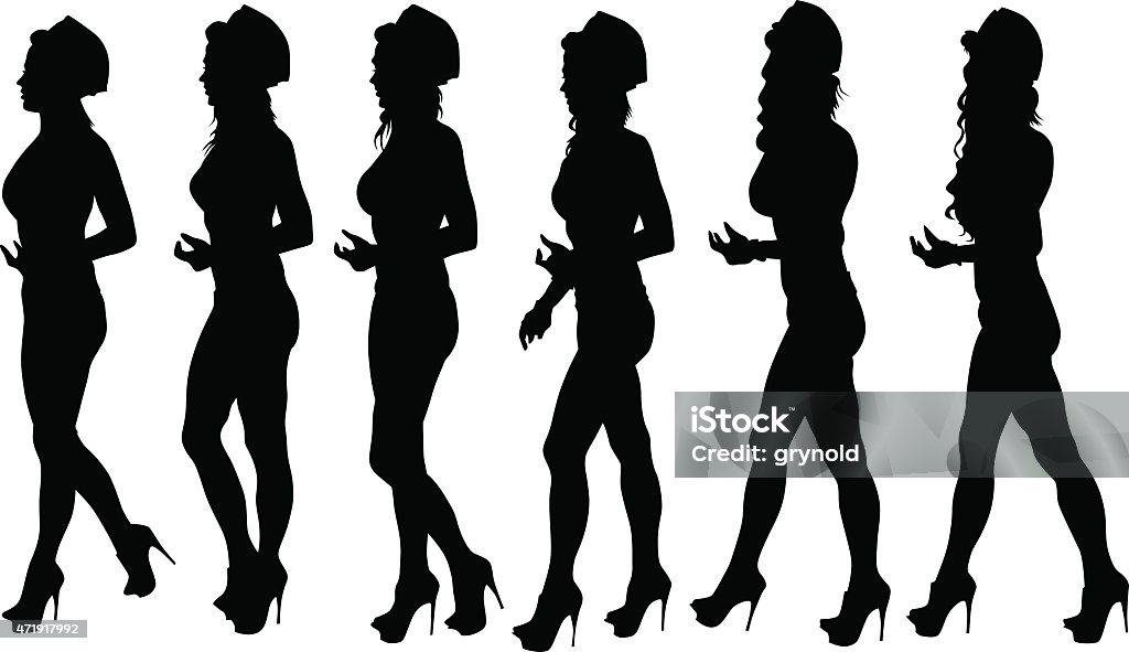 Podium performance Beautiful young girl on white background 2015 stock vector