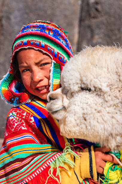 istock Peruvian little boy with llama near Cuzco 471919083