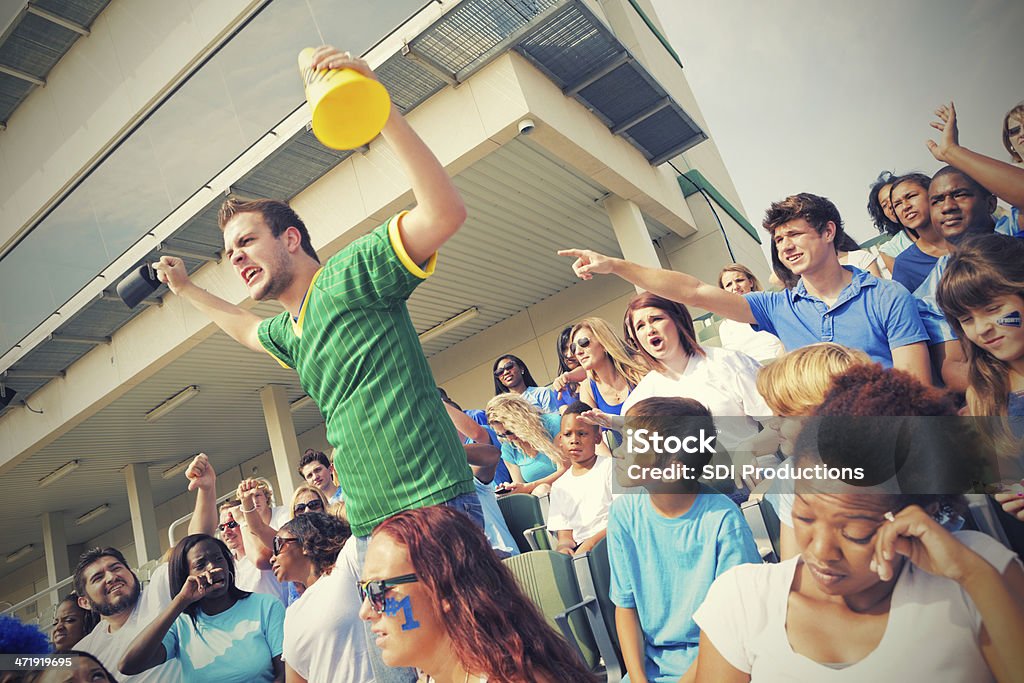 Sportfans Störer fan von der gegnerischen team in der Tribüne - Lizenzfrei Fan Stock-Foto