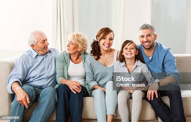 Three Generation Family Stock Photo - Download Image Now - Crowded, Family, 30-39 Years