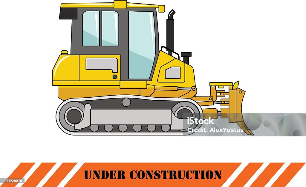 Sem Dozer Machine Vector Dozer Heavy Construction Machine Vector Illustration Stock Illustration ...