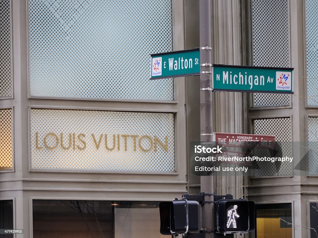 Louis Vuitton Chicago Stock Photo - Download Image Now - Retail