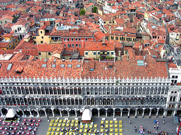 istock Venetian rooftops. The view from Campanile. Veneice background. 471922154