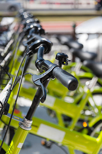 istock Rental bicycles parked at a parking lot (XXXLarge) 471922302