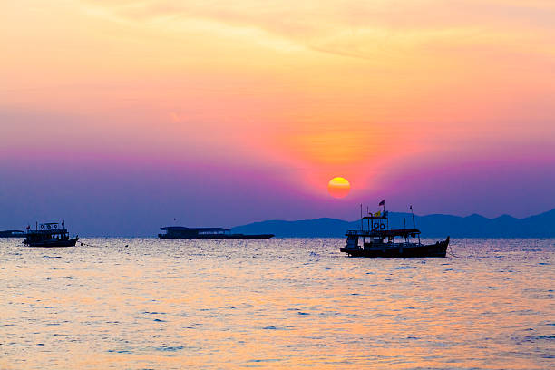 istock Fishing boats in sea harbor. 471925574