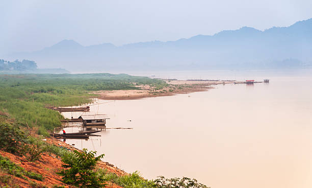 istock Beautiful scene of sun set at Khong river 471925952