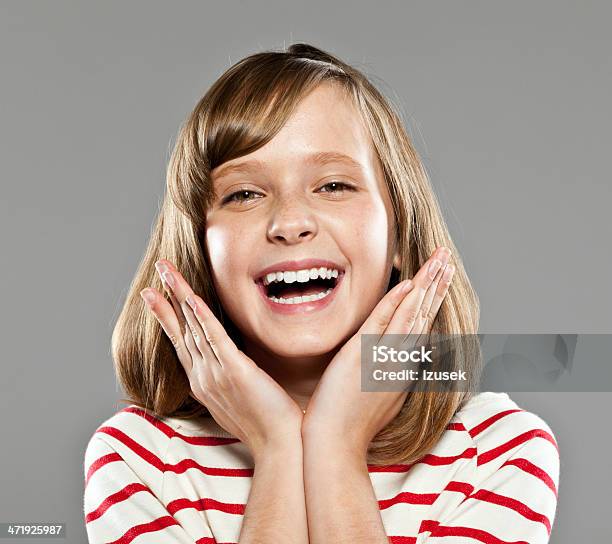 Happy Cute Girl Stock Photo - Download Image Now - Girls, Teenage Girls, Laughing