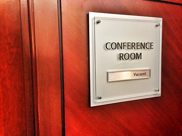 istock Vacant conference room sign 471926235
