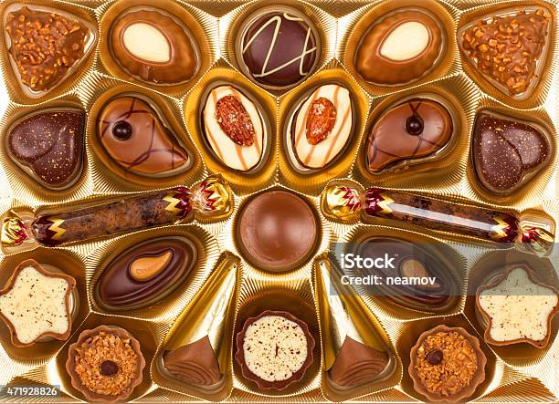 Background Of Chocolate Candy Stock Photo - Download Image Now - 2015, Backgrounds, Candy