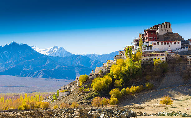 A beautiful mountainous landscape in Northern India Leh in Ladakh  the far Norther part of India ladakh region stock pictures, royalty-free photos & images