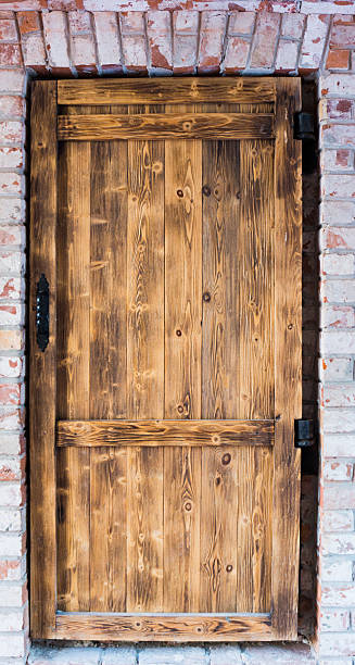 istock Front Door.  Wood door 471931882