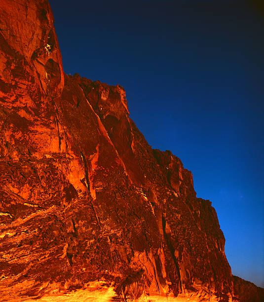 petroglyph punto - lava beds national monument foto e immagini stock