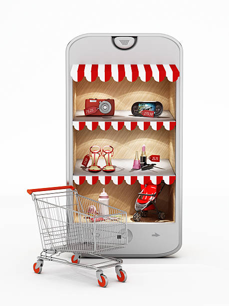 istock Online shopping with a smart phone 471933741