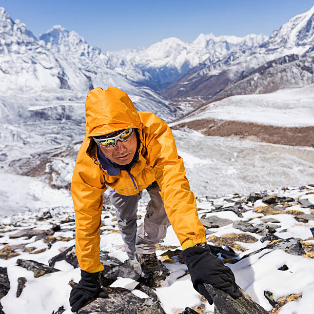 istock Nepali sherpa climbing in Himalayas 471934041