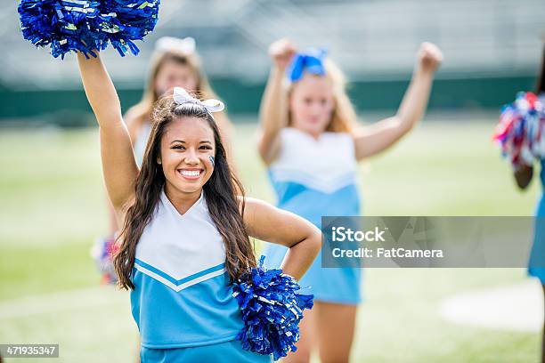 High School Cheerleaders Stock Photo - Download Image Now - Cheerleader, Teenager, Young Adult