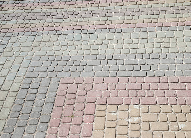 istock Abstract background of old cobblestone pavement 471936332