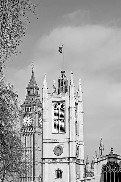 Photo of london big ben and historical old construction england  aged cit