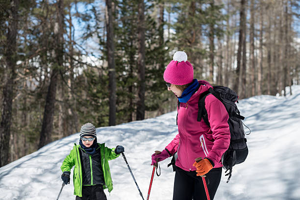 istock Mother and Son Snowshoeing 471937063