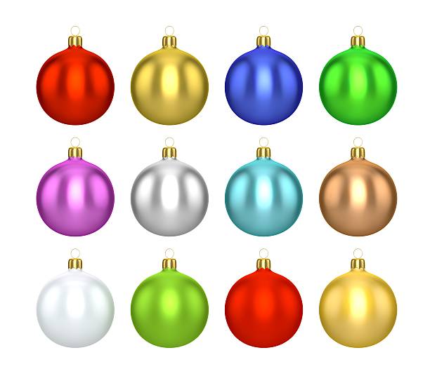 Colorful Christmas Balls stock photo