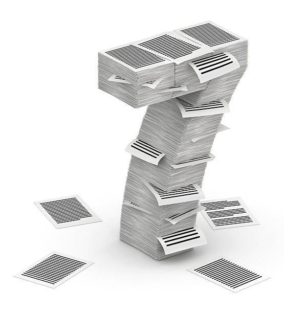 istock Number 7 from pages paper stacks font 3d isometry 471940429