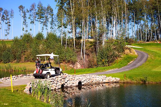 istock Golf-cart car on field of golf course 471942911