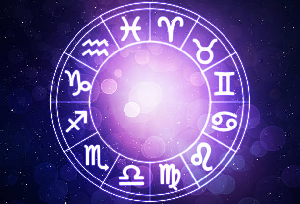 istock Twelve Greek symbols on Horoscope circle in space 471943539