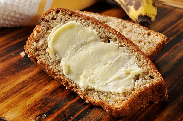 Buttered banana bread