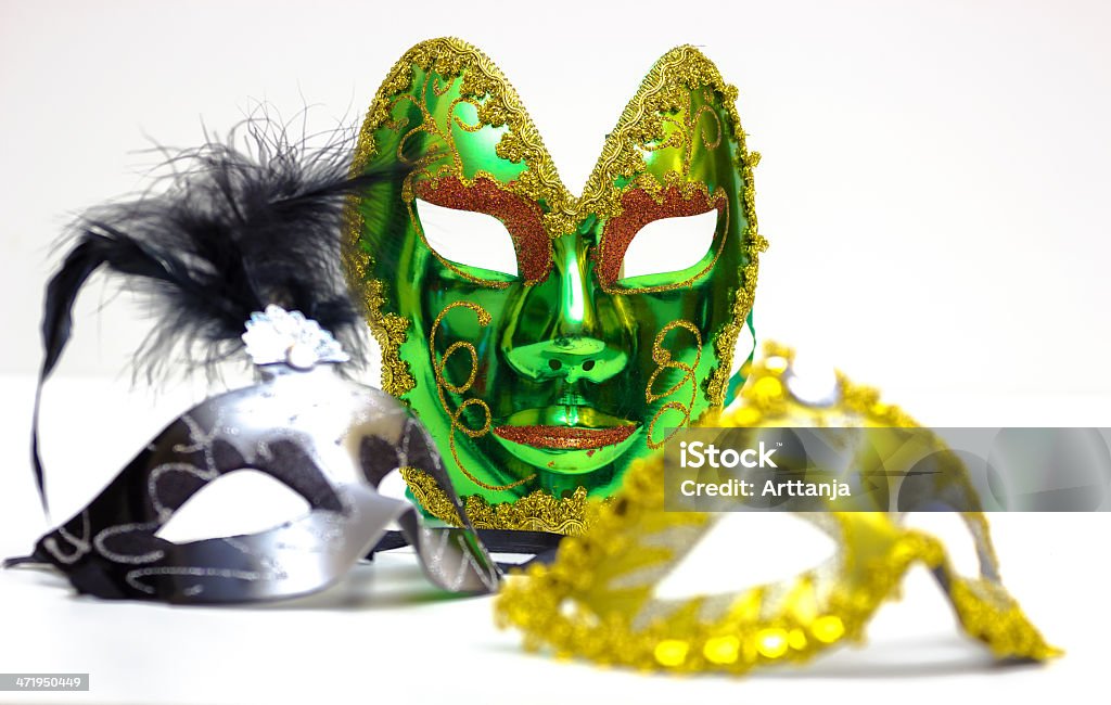 Carnival masks Carnival masks on a white background, photography Acting - Performance Stock Photo
