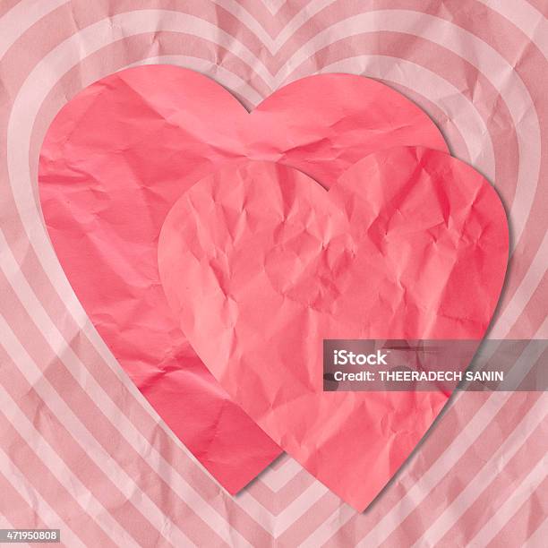 Heart Paper Stock Photo - Download Image Now - 2015, Anniversary, Antique