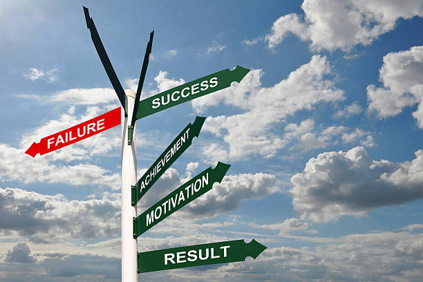 istock Road sign failure and success, business concept 471951416