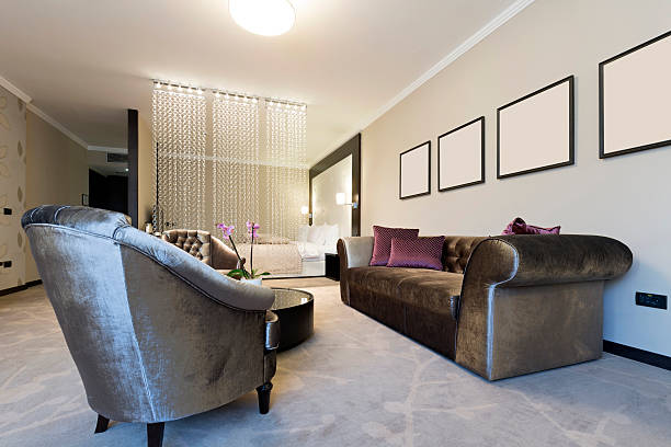 istock Spacious luxury hotel room interior 471952654