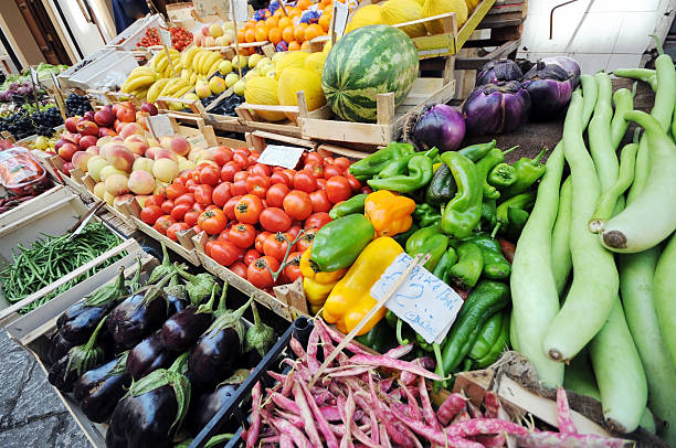 Fruit and vegetables at the market