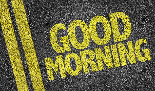 istock Good Morning written on the road 471952982