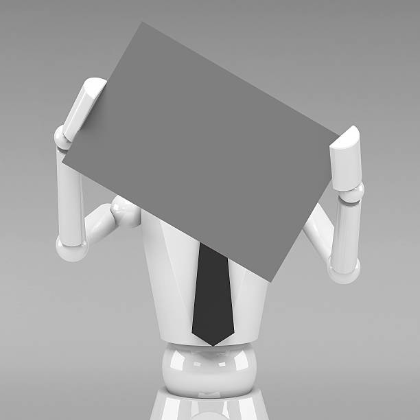 istock 3d Businessdoll showing a blank paper in front of face 471953021