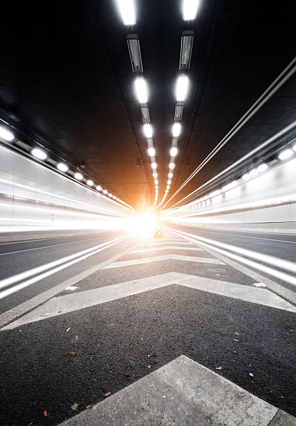 istock Abstract car in the tunnel trajectory 471953047