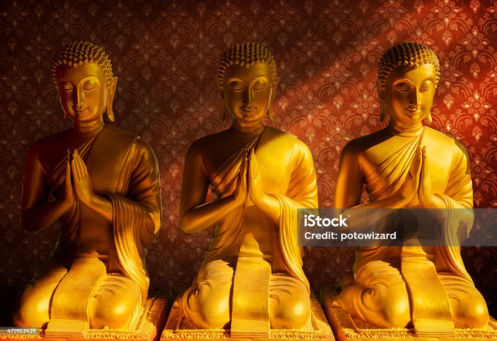 Статуи Будды, Бангкок, Таиланд - Стоковые фото Абстрактный роялти-фри