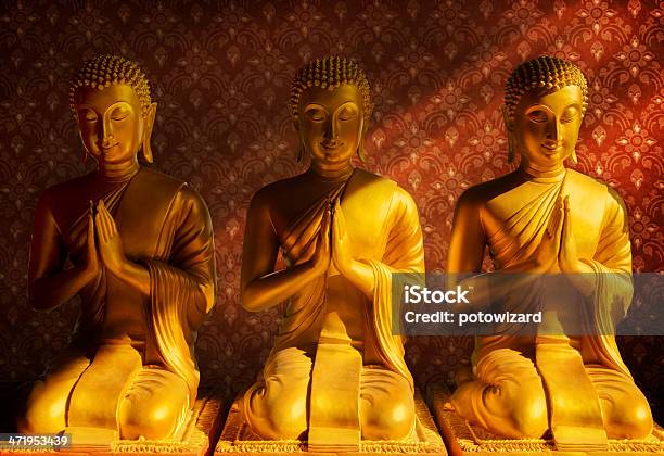 Статуи Будды Бангкок Таиланд — стоковые фотографии и другие картинки Абстрактный - Абстрактный, Азия, Блестящий