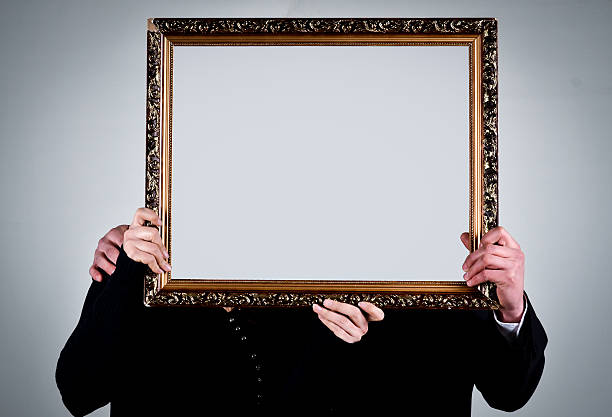 istock Isolated man and woman with frame 471953481