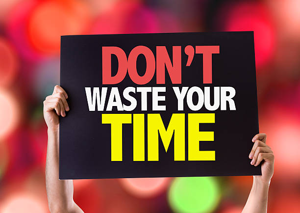 istock Don't Waste Your Time card with bokeh background 471954006