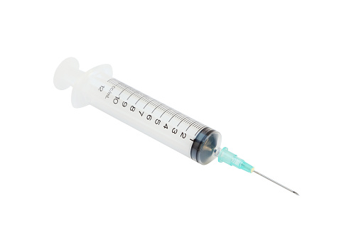 empty syringe isolated on white background (with clipping path)