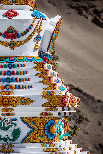 buddhistic stupas (chorten) au tibet - bonpo photos et images de collection