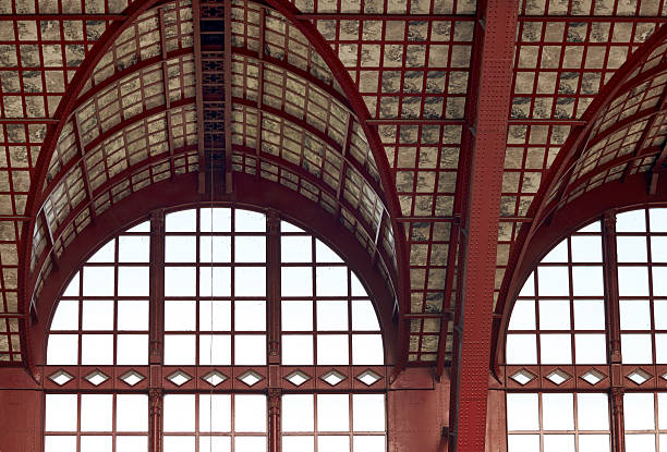 istock Beautiful windows of Antwerp central station 471958377