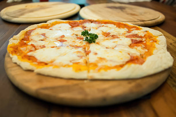 istock Margarita pizza produces from wood fired oven. 471958957